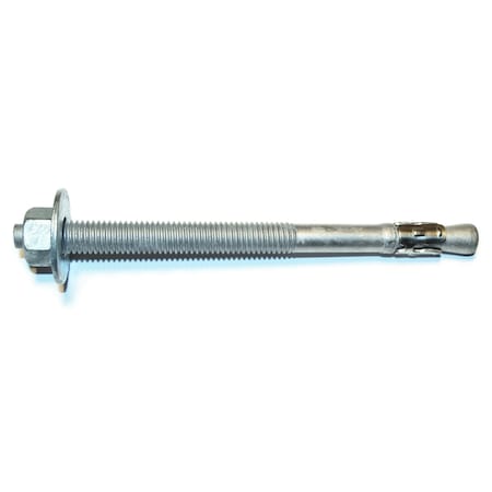 Midwest Fastener Wedge Anchor, 1/2" Dia., 7" L, Steel Hot Dipped Galvanized, 15 PK 51724